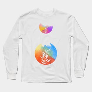 FLOWER CIRCLE WATERCOLOR Long Sleeve T-Shirt